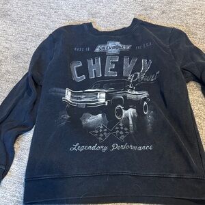 Chevy Men's Black Crewneck Sweater